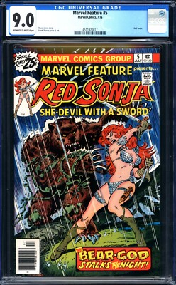 Marvel Feature #5 CGC Universal 9.0 OW/W Pages - Red Sonja App