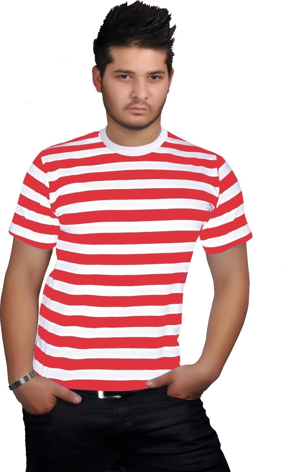◆GLOWNY◆ 34 G COMFORT TEE STRIPE GY24CLBLS002GR 3/4 G COMFORT TEE (STRIPE) - GLOWNY