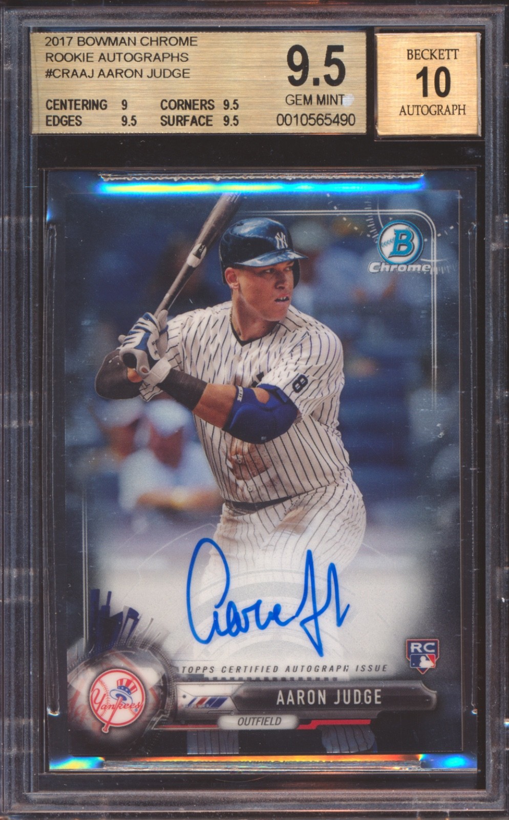 その他 2017 Bowman Chrome Aaron Judge Autograph 2017 BOWMAN CHROME AARON JUDGE ON CARD ROOKIE AUTO AUTOGRAPH