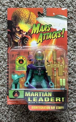 New Mars Attacks Martian Leader With Firing Disintegration Ray Staff