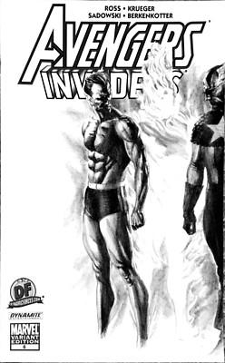 AVENGERS / INVADERS #6 Dynamic Forces Alex Ross Sketch Variant W/COA.