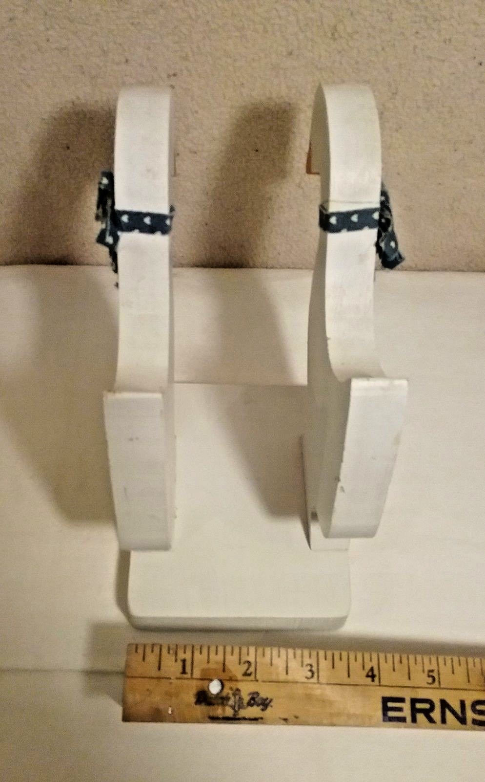 Vintage Handcrafted Wooden White Goose Napkin Holder Country Kitchen Home Decor