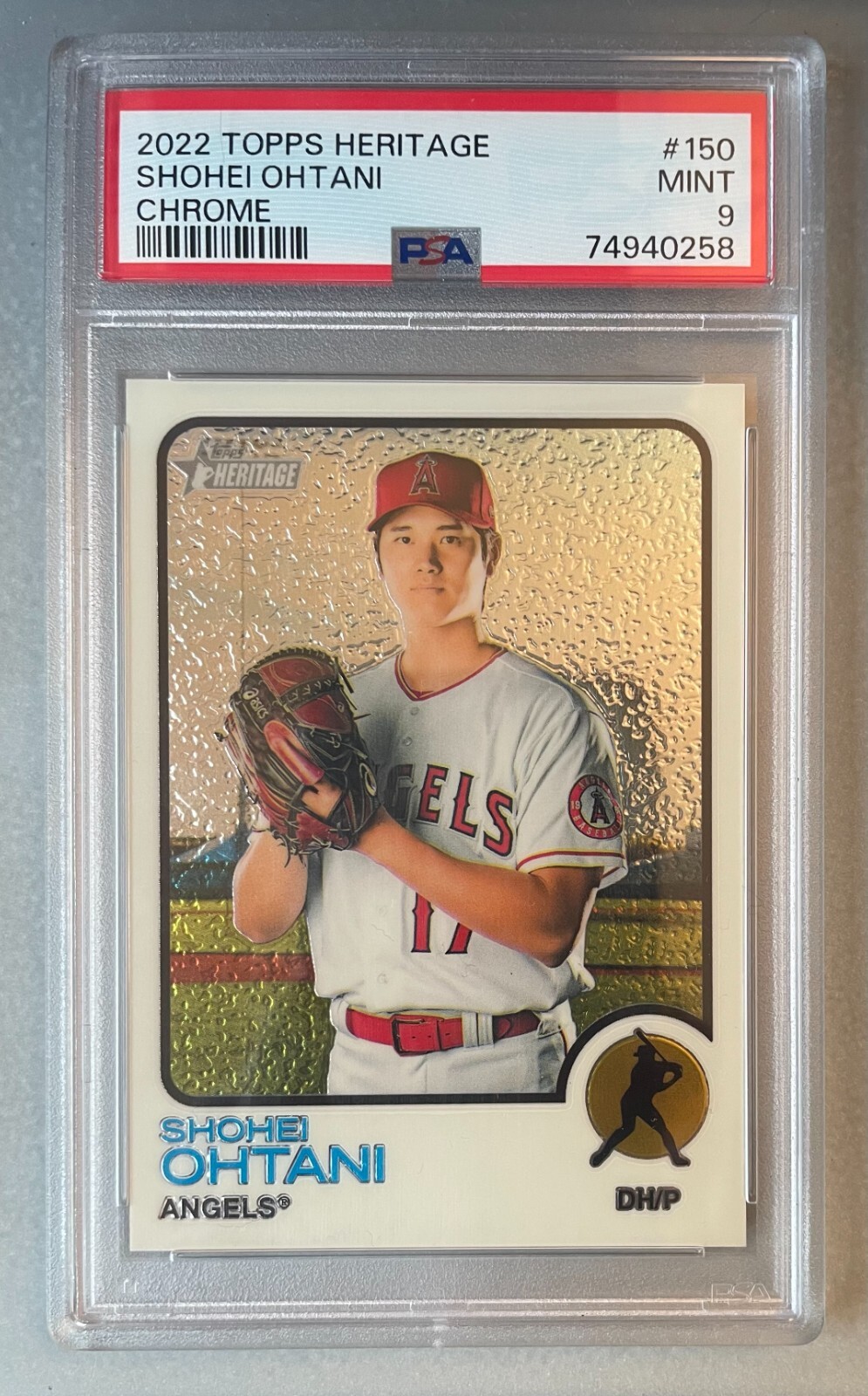 214/999* 2022 Topps Heritage Chrome #150 Shohei Ohtani /999