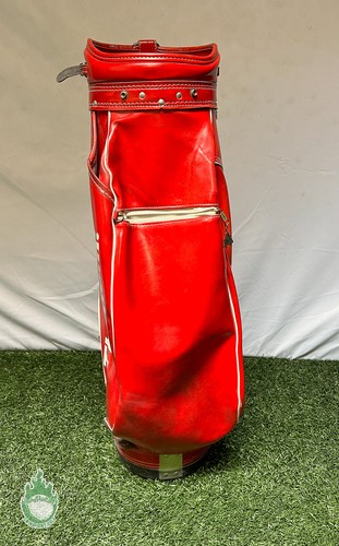 Vintage Leather Arnold Palmer Red Cart Golf Bag THE AXIOM, HOT-Z Made in USA