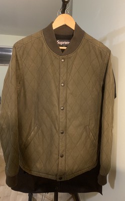 Supreme 2010 Quilted Waxed Cotton Jacket Olive Size Large Supreme 2010 Quilted Waxed Cotton Jacket Olive Size Large