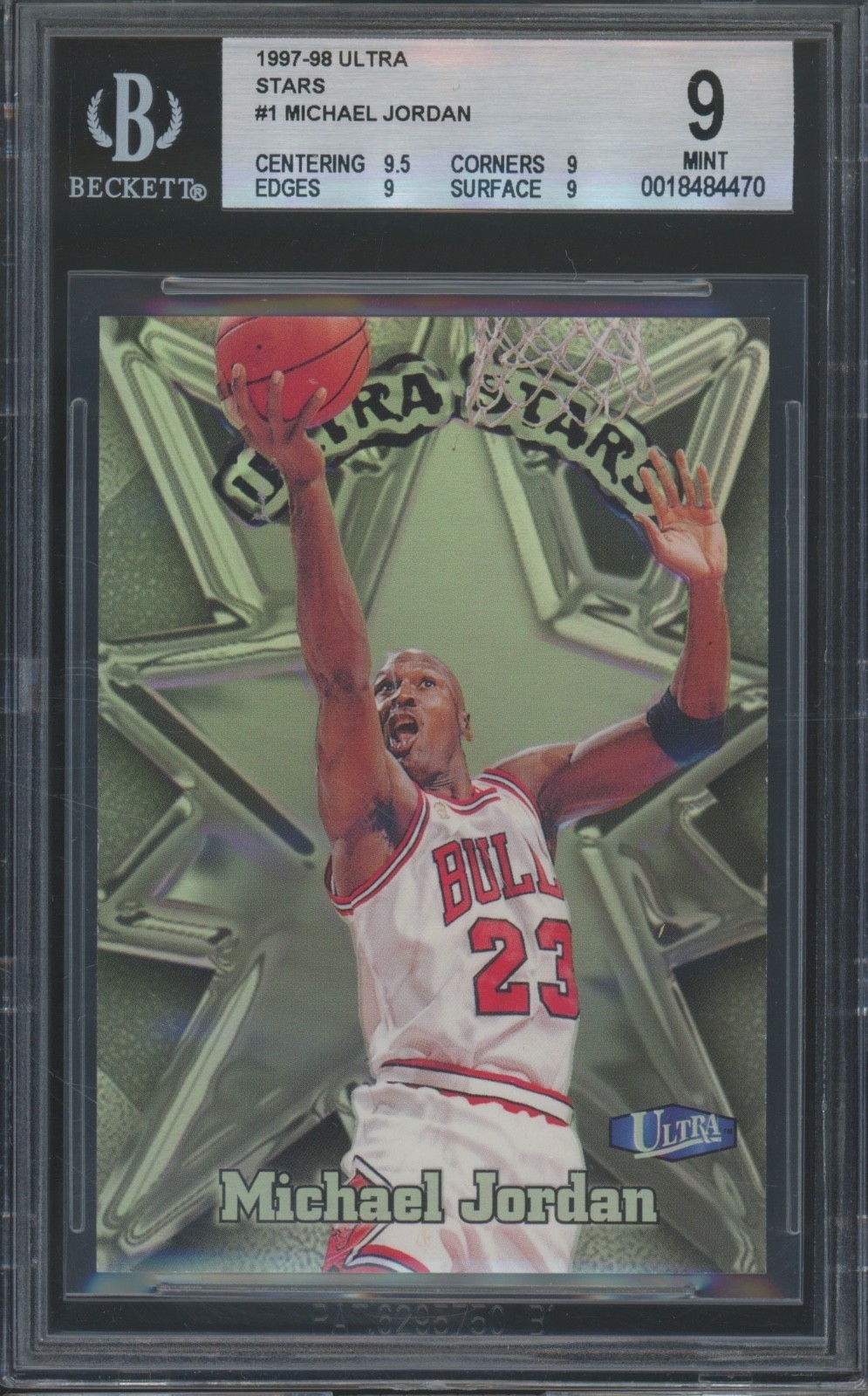 1997 Fleer Ultra Stars #1 Michael Jordan Mint BGS 9