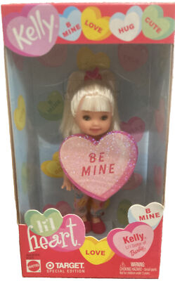 2002 Mattel Lil Heart Kelly Lil Sister of Barbie BE MINE Valentine Doll