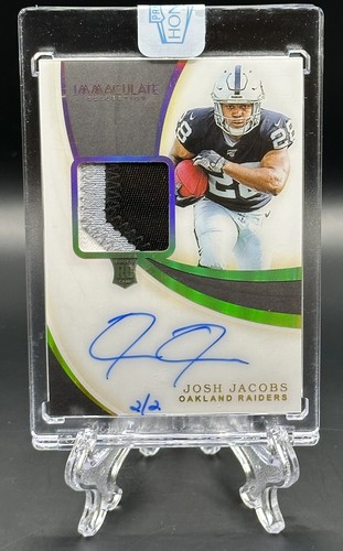 Josh Jacobs 2019 Panini Immaculate #108 RPA Rookie Patch