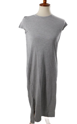 Jessica Simpson Women's Small Dress A-Line Light Gray Short Sleeves Midi
