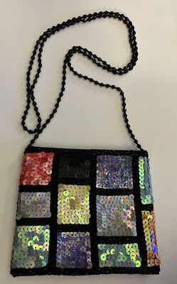 Retro Valerie Stevens Change Purse Sequins Beaded Small Wallet Bag.Preowned.