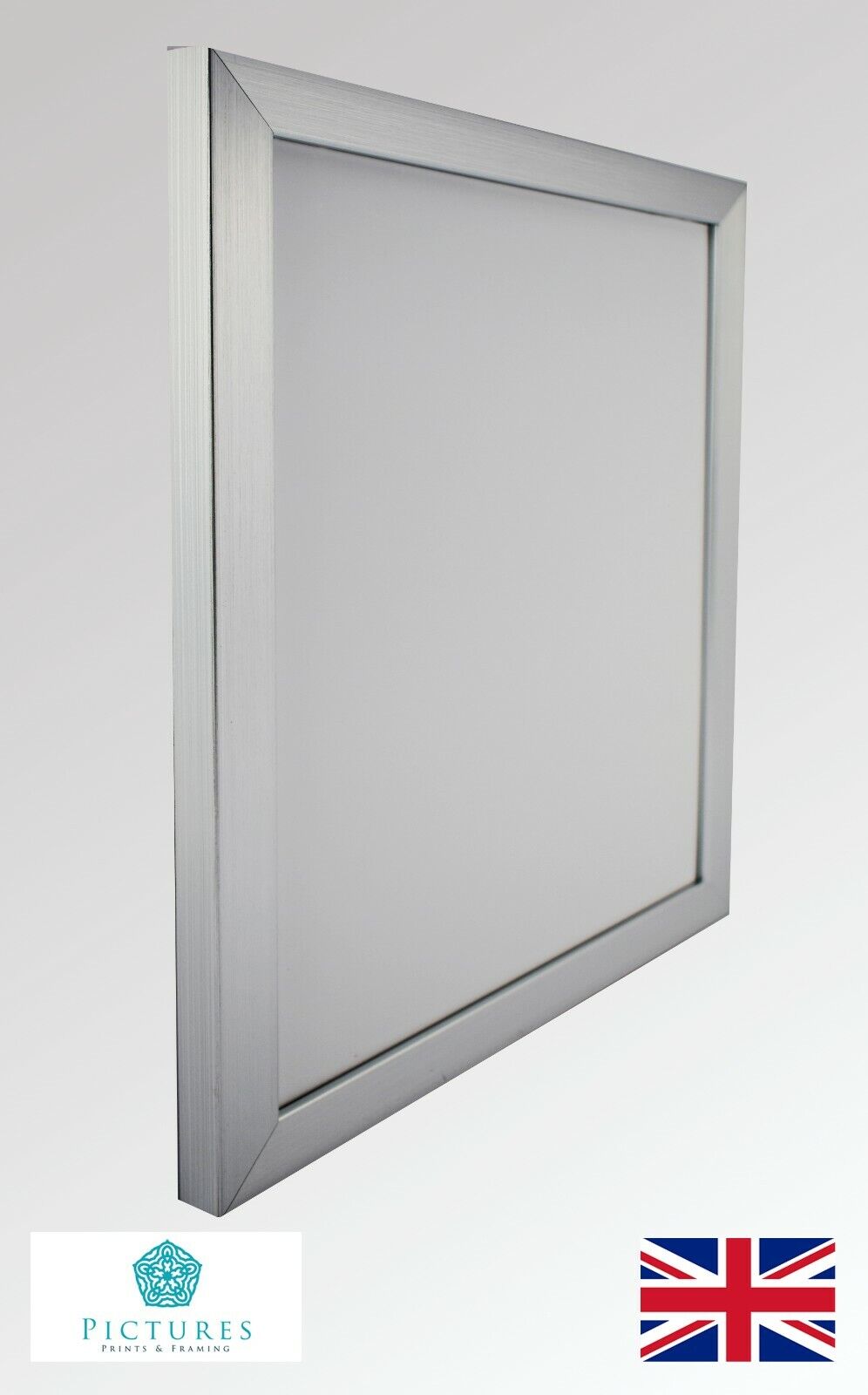 18”x9” dark grey picture frame with mount to fit 3 7”x5” photos