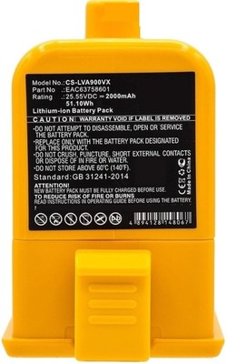  Battery For LG Cord Zero A9 Cord Zer A9+ A9Plus EAC63758601