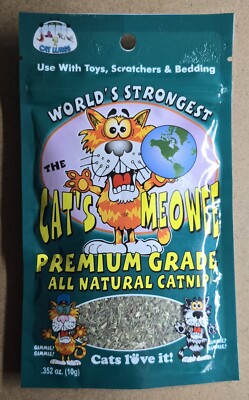 World's Strongest The Cat's Meowee Organic Catnip Premium Grade .352 Oz Cat Nip