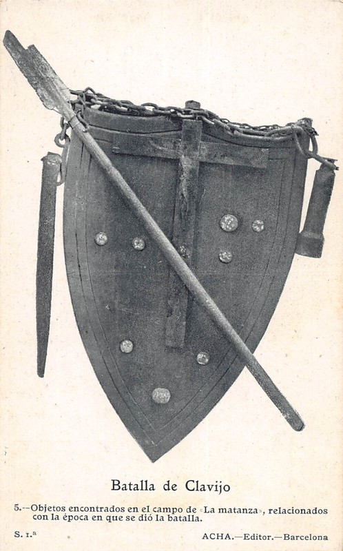 Cpa Espagne Batalla De Clavijo