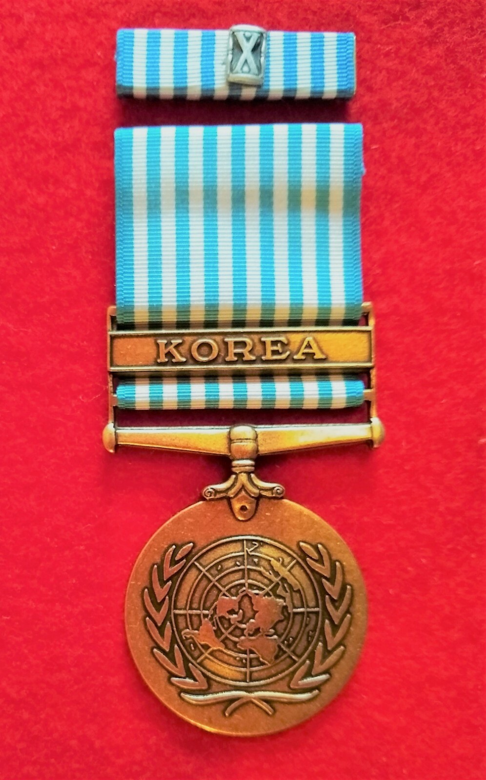 KOREAN WAR Service 3 Medals w. ribbons Earned By USMC Marine Corps Non-Anodized