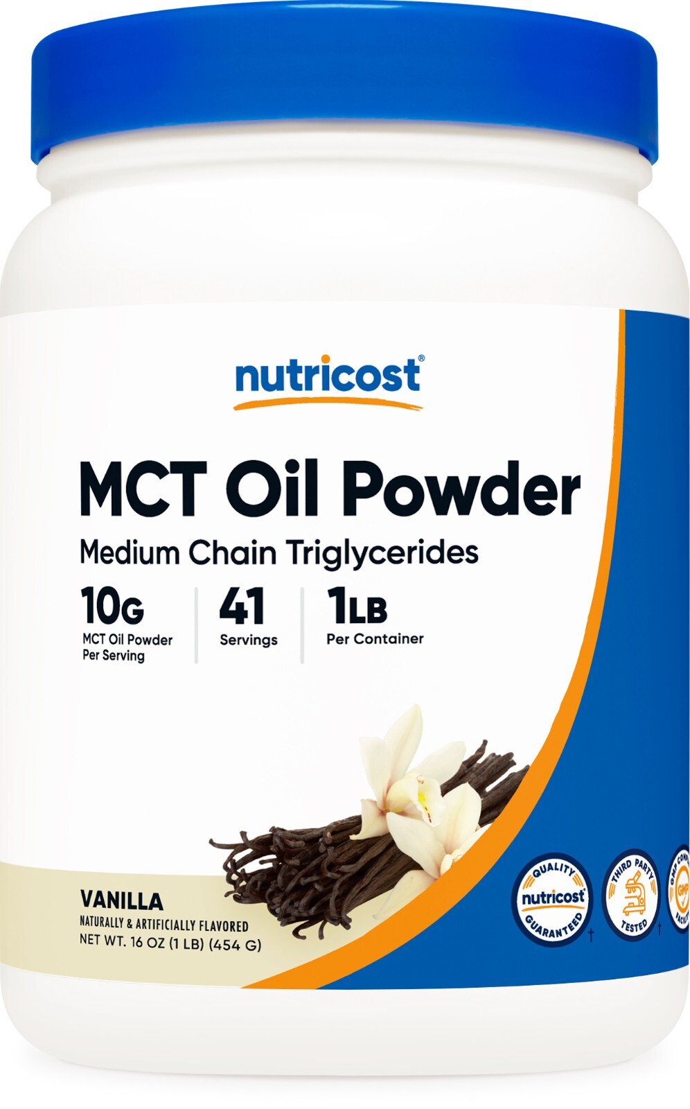 Nutricost Premium Oil Powder (1 фунт, ваниль) - Zero Net Carbs for Ketosis