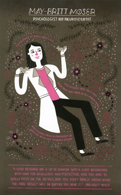 May-Britt Moser, Psychologist & Neuroscientist (Norwegian, 1963- ) --POSTCARD