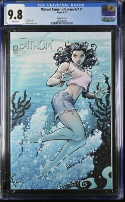 Michael Turner's Fathom #1 Vol 7 2018 CGC 9.8 Art Adams Variant Only 2 On Census