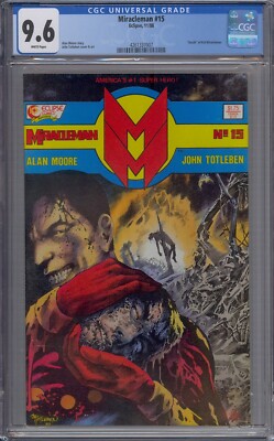 MIRACLEMAN #15 CGC 9.6 DEATH OF KID MIRACLEMAN JOHN TOTLEBEN WHITE PAGES