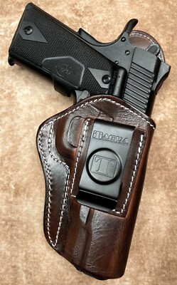 Right Hand Leather IWB Inside Waistband Holster for SIG SAUER TARGET 45 1911, 5''