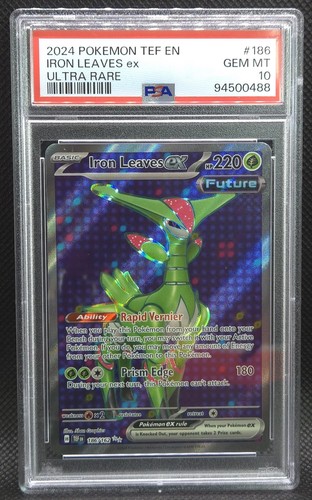 PSA 10 GEM MINT Pokemon Temporal Forces IRON LEAVES ex Ultra
