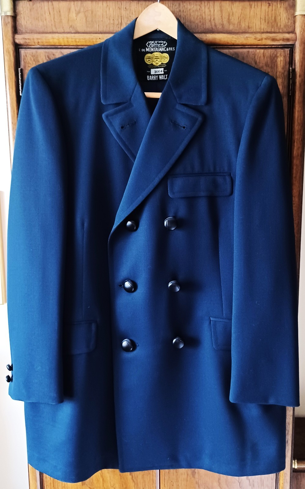ジャケット・アウター Vintage Double Breasted Wool Long Coat Double Breasted Wool Long Overcoat – Vintage Jacket