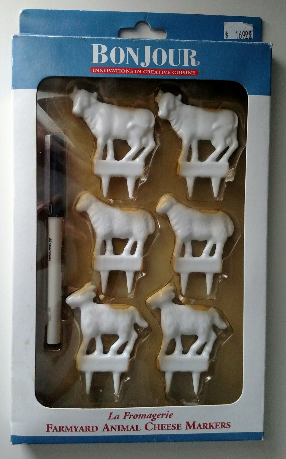 Bonjour Farmyard Animal Cheese Markers Set of 6