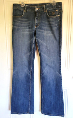 Harley Davidson Jeans Womens 6 Low Rise Straight Leg Medium Wash Denim