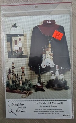 The Candlestick Makers III Snowman/Santa Pattern KS192 By KeepingYou In Stitches