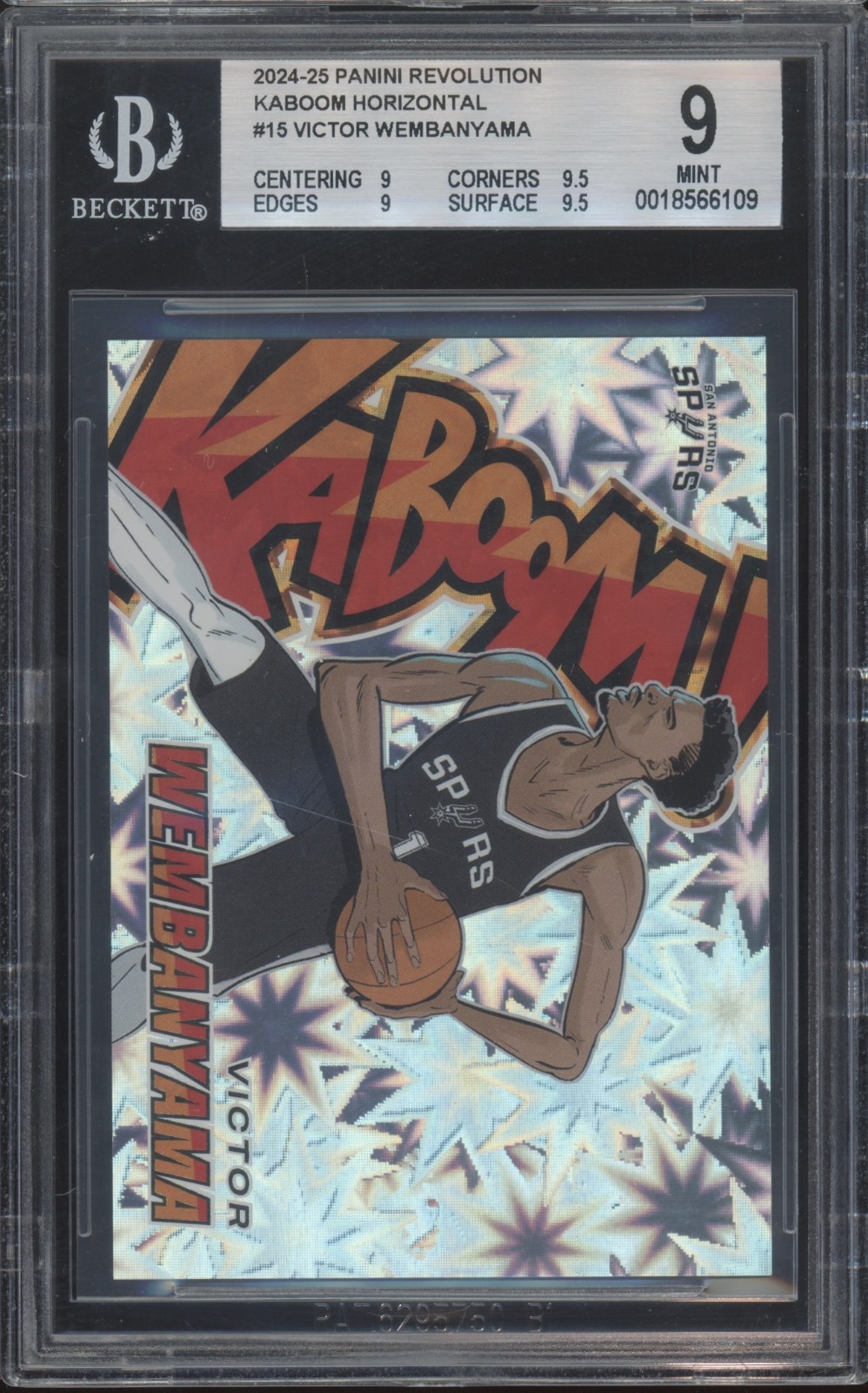 2024 Panini Revolution Kaboom Horizontal #15 Victor Wembanyama RC SSP Mint BGS 9