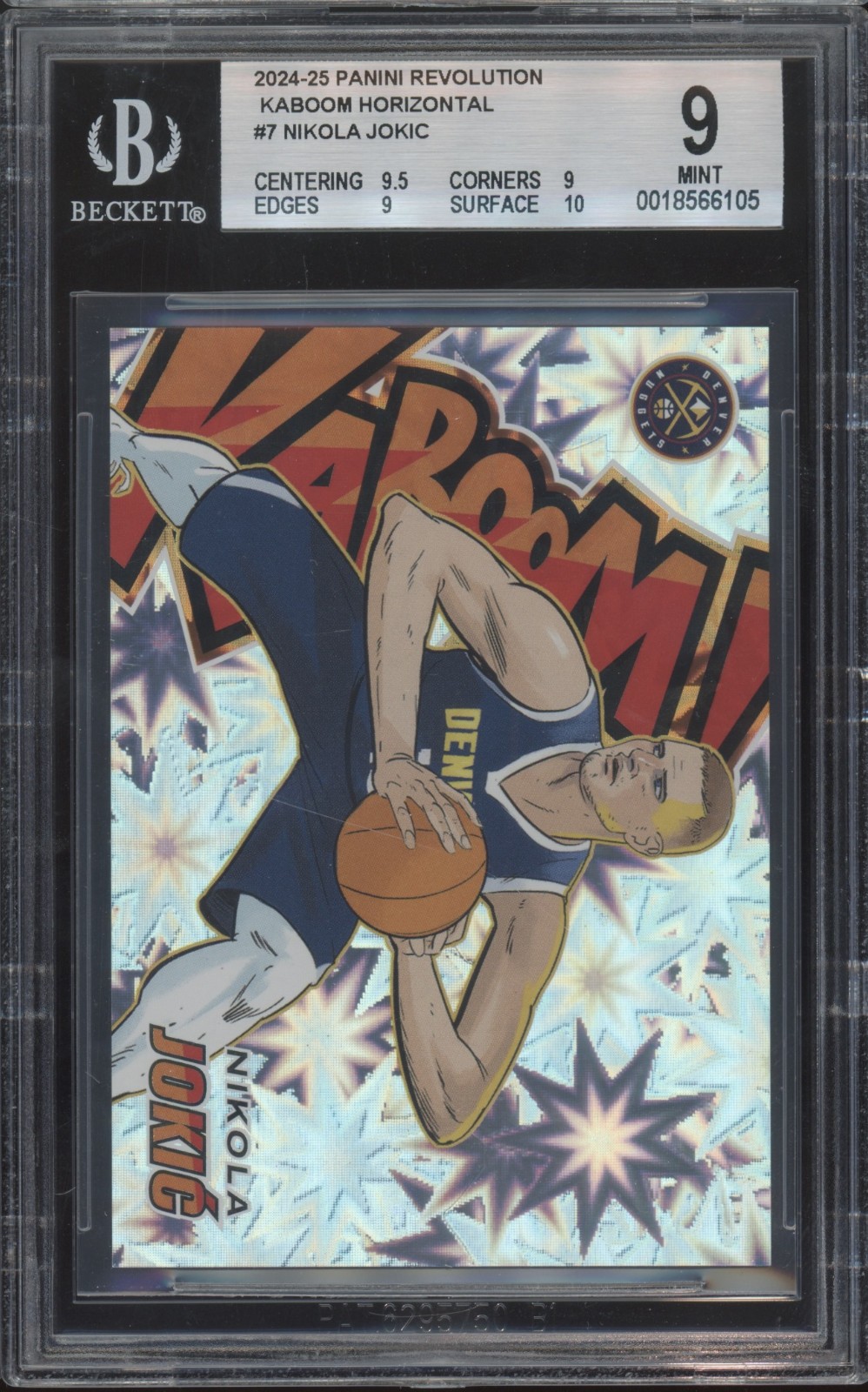 2024 Panini Revolution Kaboom Horizontal #7 Nikola Jokić SP Case Hit Mint BGS 9