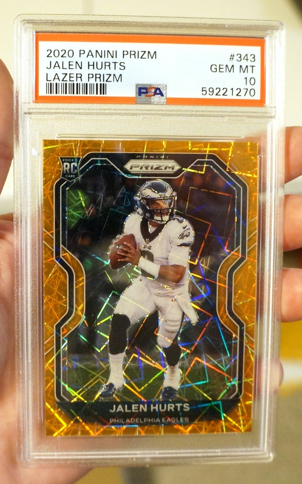 エンタープライズ　sp PSA10 PSA 10 Gem Mint 2020 Panini Prizm Lazer #343 JALEN HURTS