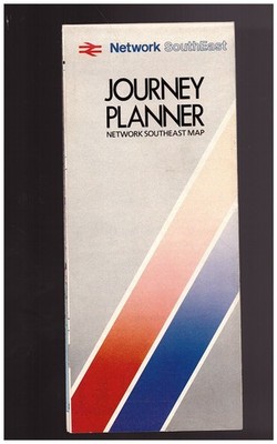 Network South East  Map - Journey Planner Map - 1980's