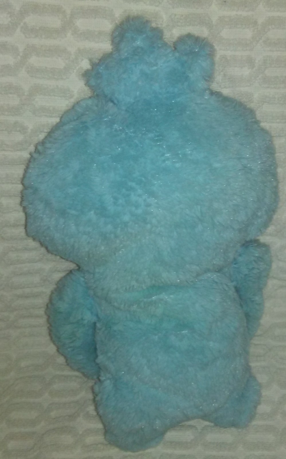14”National Prize & Toy Light Blue Three Eyed Fanged Fluffy Soft Monster Plush