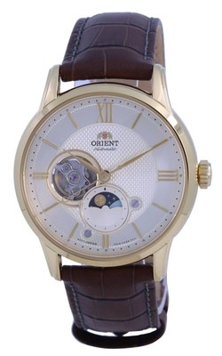 Pre-owned Orient Classic Sun And Moon Automatic Men's Watch Ra-as0010s10b Ra-as0010s30b