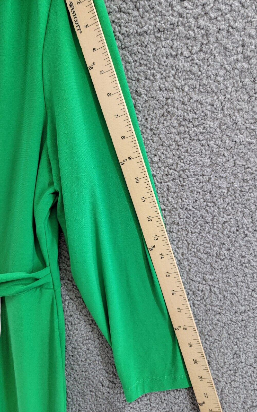 Kasper Colorblocked Faux-Wrap Sheath Dress Women's XXL Green/Pink Back Zip - Picture 5 of 16