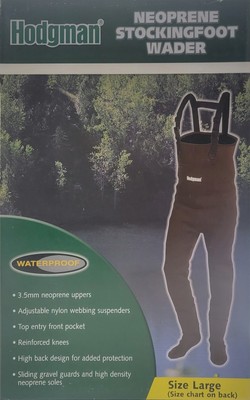 Hodgman Neoprene Stockingfoot Wader Waterproof Size Large New Open Box