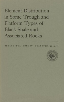 Element Distribution in Black Shales   Lot of 3 Books by James D. Vine