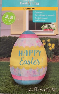 Easter Egg 2.5  Airblown Inflatable Light Up by Way To Celebrate