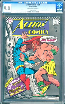 Action Comics #351 (1967) CGC 9.0 - O/w to white p: 1st Zha-Vam by Otto Binder