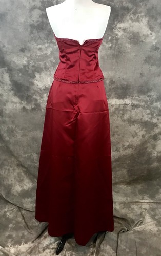 Dessy Creations Cranberry Formal Dress Bridesmaid PROM Pageant VINTAGE Size 4