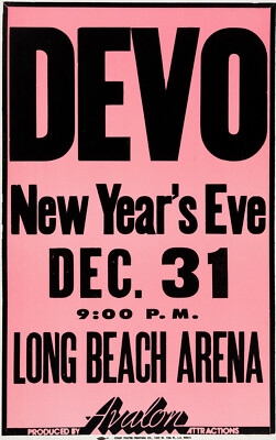 DEVO Concert Poster - New Wave / Rock - Long Beach Arena 1979 - 10''x6'' reprint