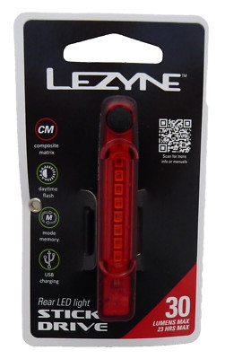 Lezyne Stick Drive 30 - Rear Light - Black