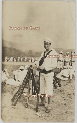 Vintage 1900s Naval Academy ''Mids'' Midshipmen Learn the Ropes Photos (3pc)