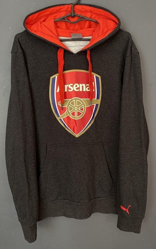 MEN PUMA FC ARSENAL LONDON 2017/2018 HOODIE HOODED SOCCER FOOTBALL SIZE S SMALL