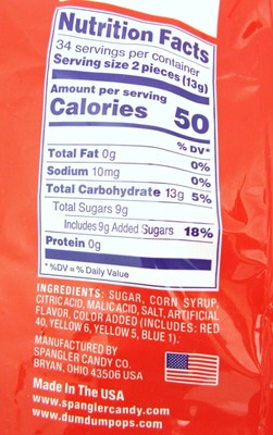 Dum Dums~ Original Pops ~ Lolipop Suckers Candy ~ 1 Lb Bag