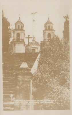  Cúpula de la capilla Piramide De Cholula  RPPC Mexico Unposted Rare postcard B