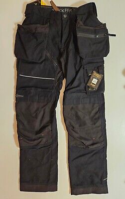 Snickers 6214 RuffWork Trousers Holster Pockets Black Size 046 W31 L32 New Tags