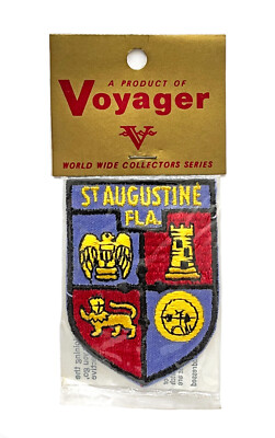 Early Vintage 1960s VOYAGER Collector Series Patch ST AUGUSTINE FLA. Florida