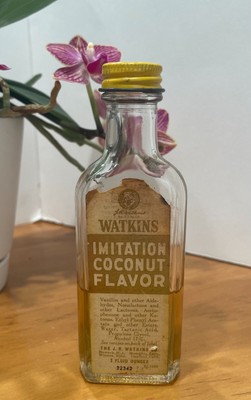 J R Watkins ~ Imitation Coconut Flavor ~ Liquid Extract Full Bottle 2oz - 